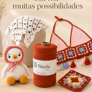 Fio 100% Algodão Amigurumi 1mm