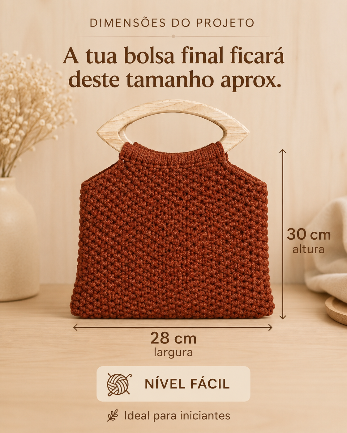 Kit Completo — Crie a sua Bolsa em Macramé