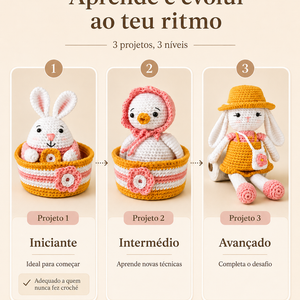 Kit Amigurumi Jardim de Primavera - (Iniciante ao Avançado)