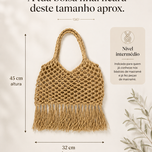 Kit Macramé Rafia Beach Bag
