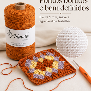 Fio 100% Algodão Amigurumi 1mm