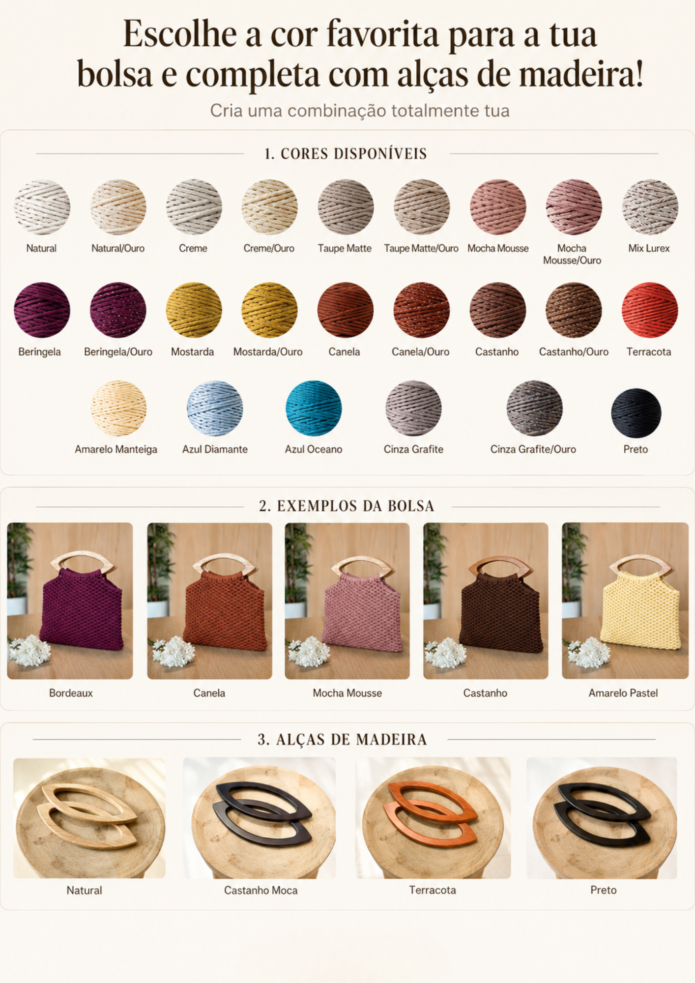 Kit Completo — Crie a sua Bolsa em Macramé