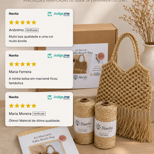 Kit Macramé Rafia Beach Bag