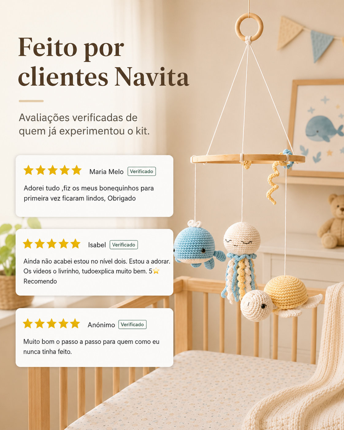 Kit Amigurumi Amigos do Mar - (Iniciante ao Avançado)