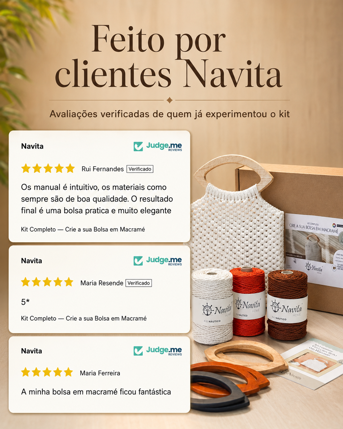 Kit Completo — Crie a sua Bolsa em Macramé