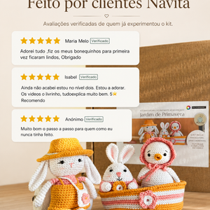 Kit Amigurumi Jardim de Primavera - (Iniciante ao Avançado)