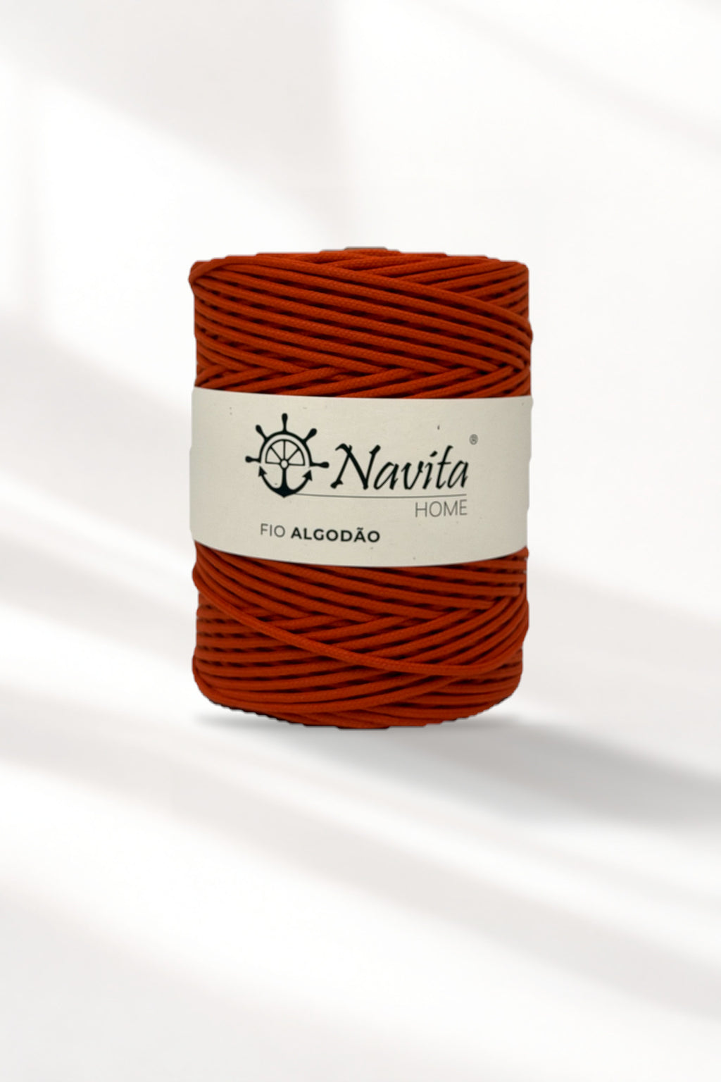Fio Entrançado de Algodão com alma Terracota - 3mm - ~250mts [OPORTUNIDADE]