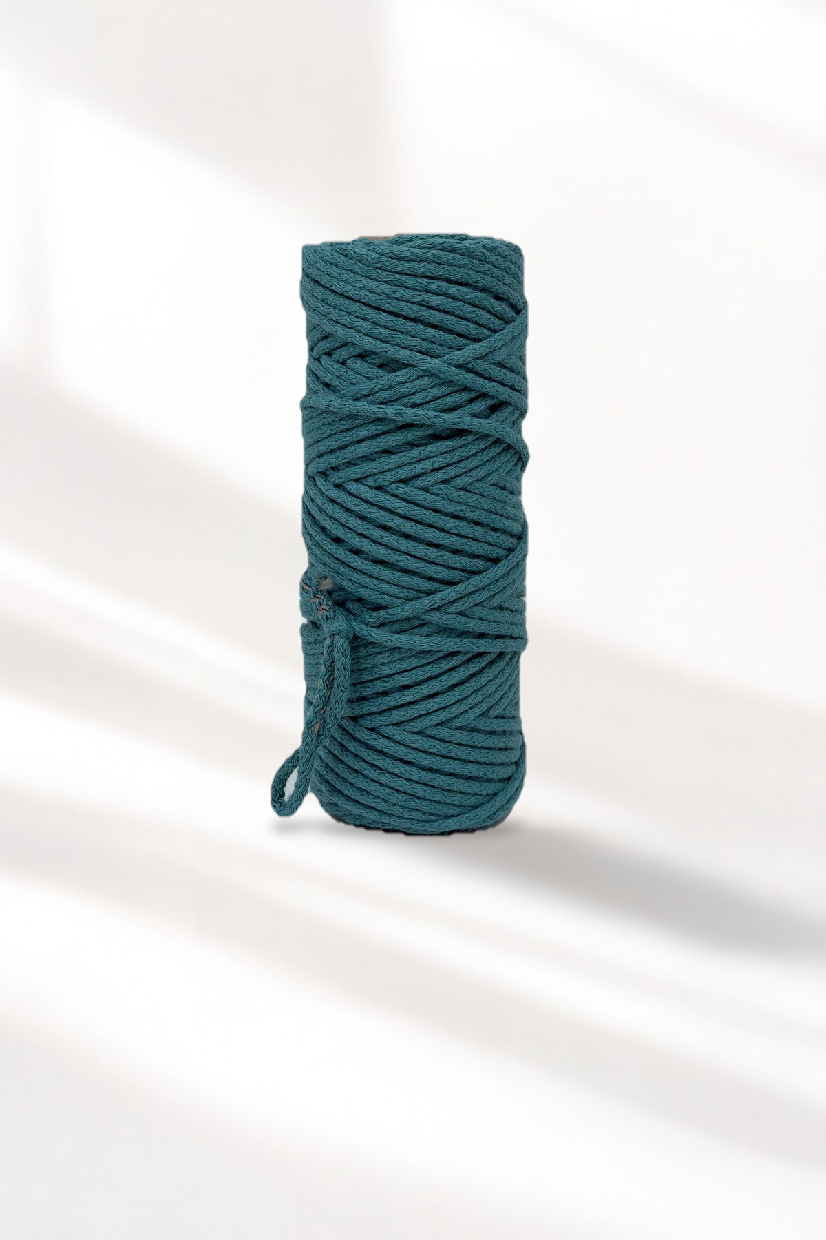Fio Tricotado Algodão Azul Oceano - 3mm - ~60mts [OPORTUNIDADE]
