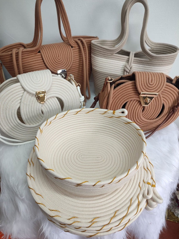 Made with Natural Cotton Braided Rope with Core